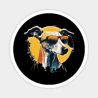 Whippet in Sunglasses A Stylish and Playful Design for Dog Lovers Magnet